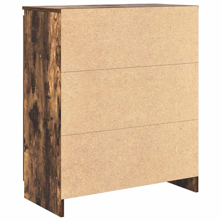 Buffet avec tiroirs chêne fumé 71x35x84 cm bois d'ingénierie - 8