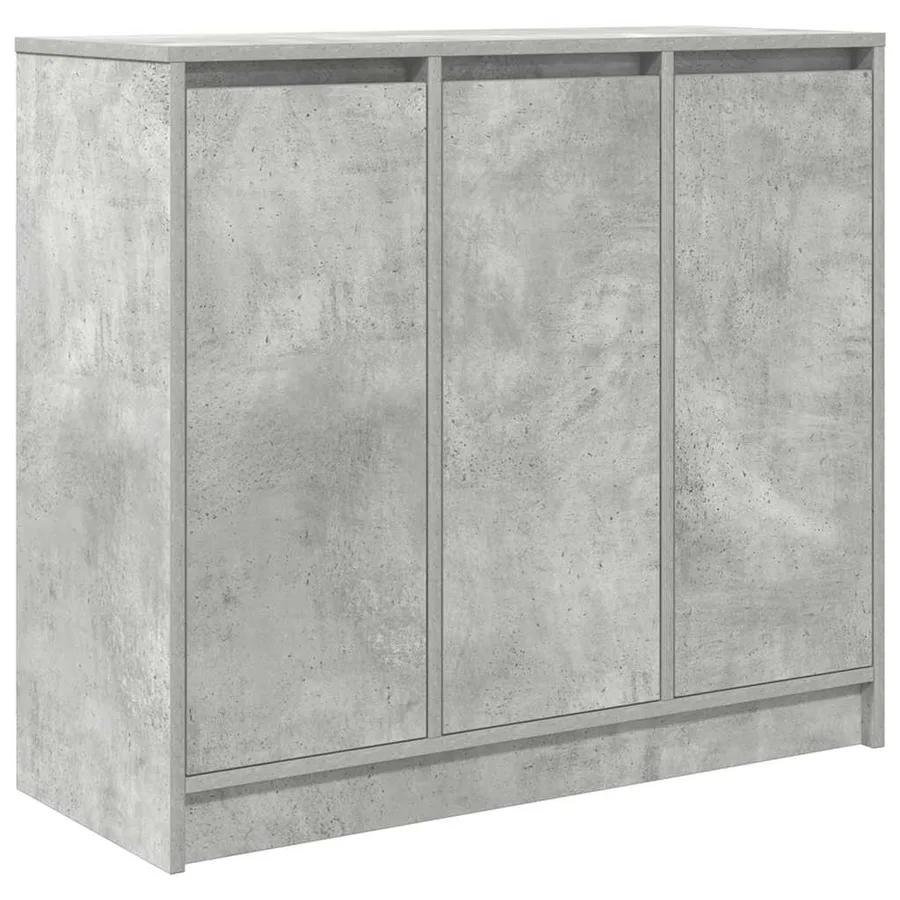 Buffet gris béton 85x34x76 cm bois d'ingénierie - 2