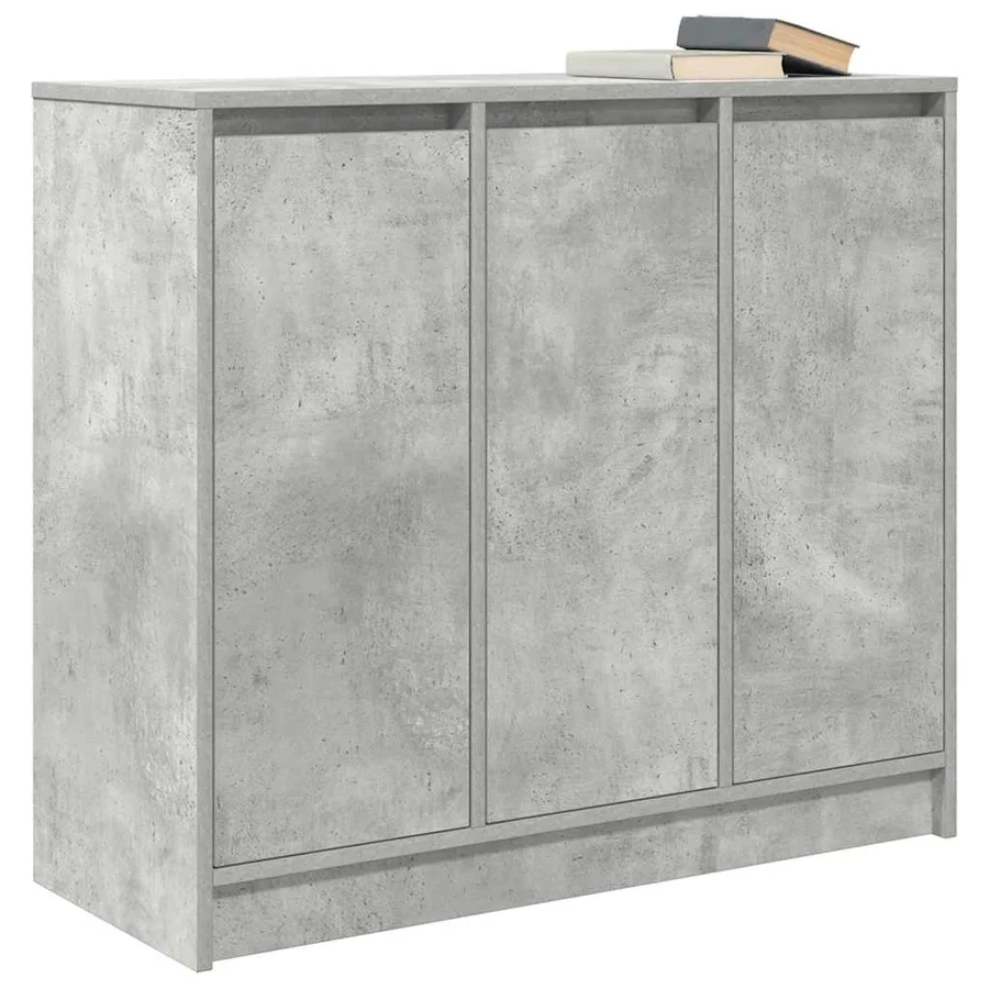 Buffet gris béton 85x34x76 cm bois d'ingénierie - 4
