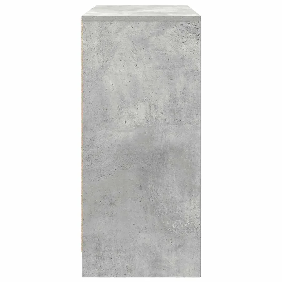 Buffet gris béton 85x34x76 cm bois d'ingénierie - 7