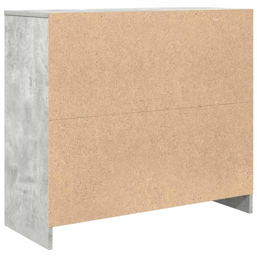 Buffet gris béton 85x34x76 cm bois d'ingénierie - 8