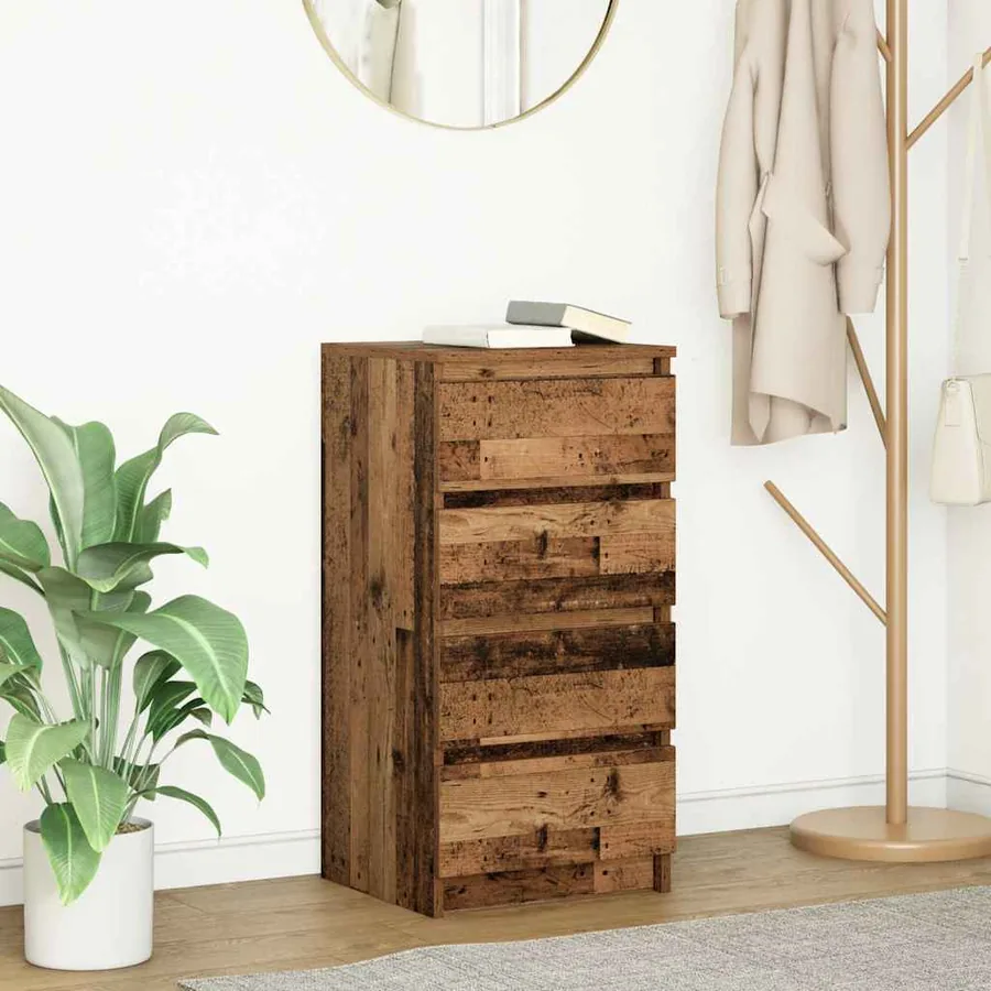 Buffet vieux bois 37,5x35x76 cm bois d'ingénierie