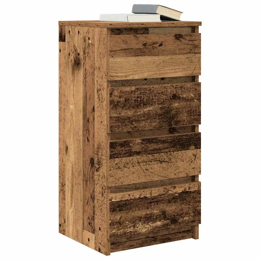 Buffet vieux bois 37,5x35x76 cm bois d'ingénierie - 4