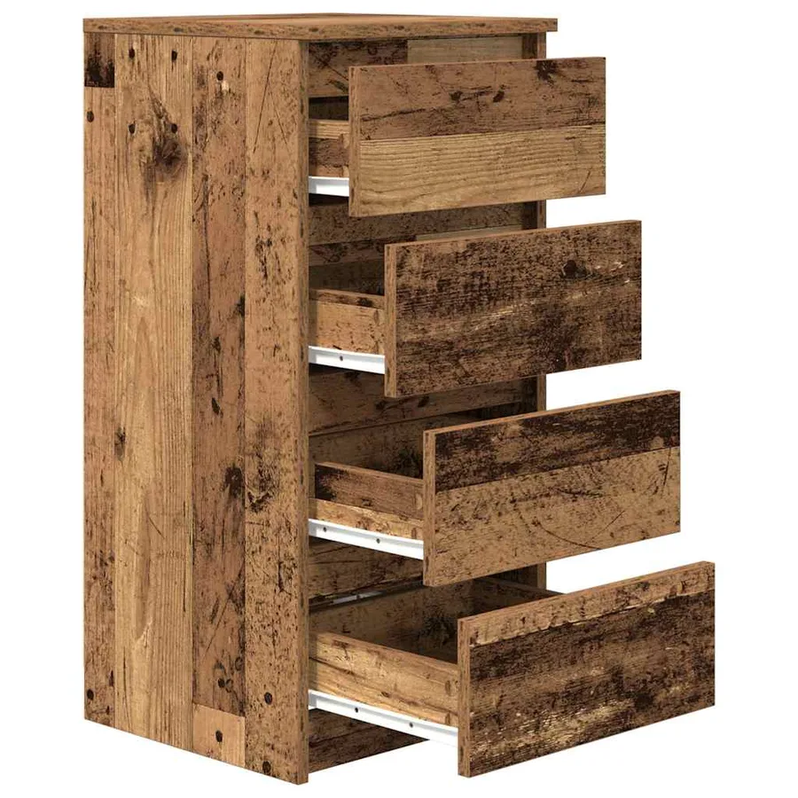 Buffet vieux bois 37,5x35x76 cm bois d'ingénierie - 5