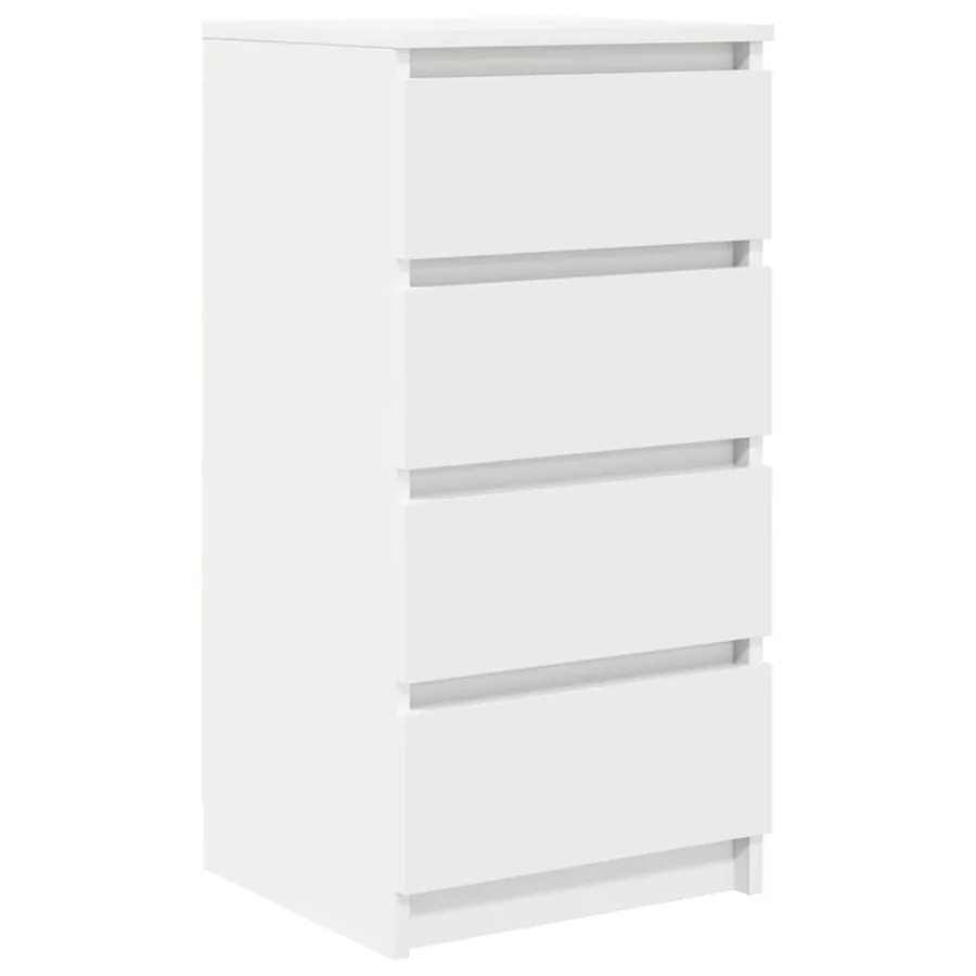 Buffet blanc 37,5x35x76 cm bois d'ingénierie - 2