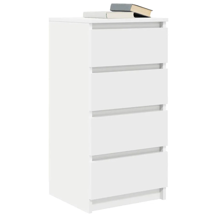 Buffet blanc 37,5x35x76 cm bois d'ingénierie - 4