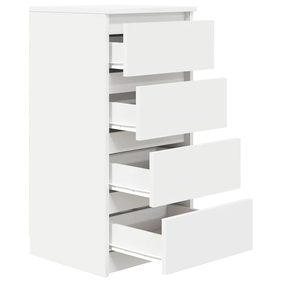 Buffet blanc 37,5x35x76 cm bois d'ingénierie - 5