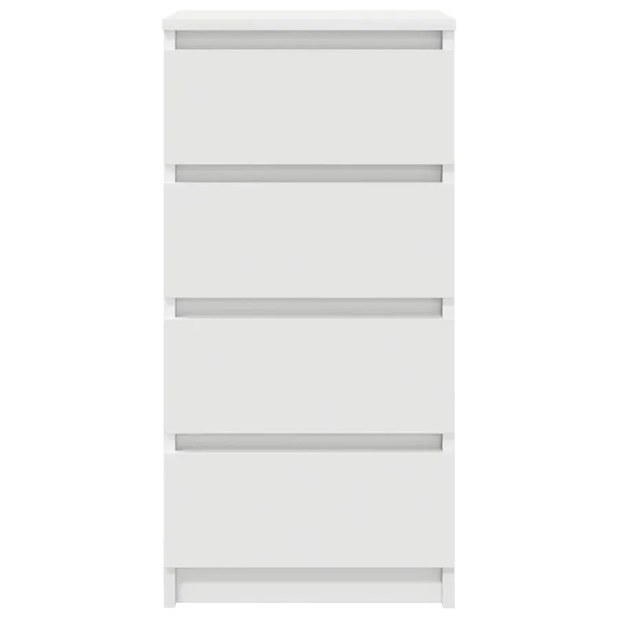 Buffet blanc 37,5x35x76 cm bois d'ingénierie - 6