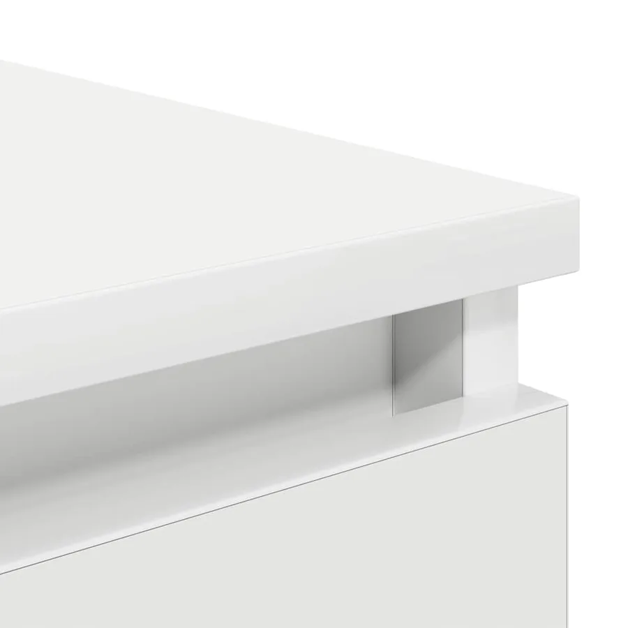 Buffet blanc 37,5x35x76 cm bois d'ingénierie - 9
