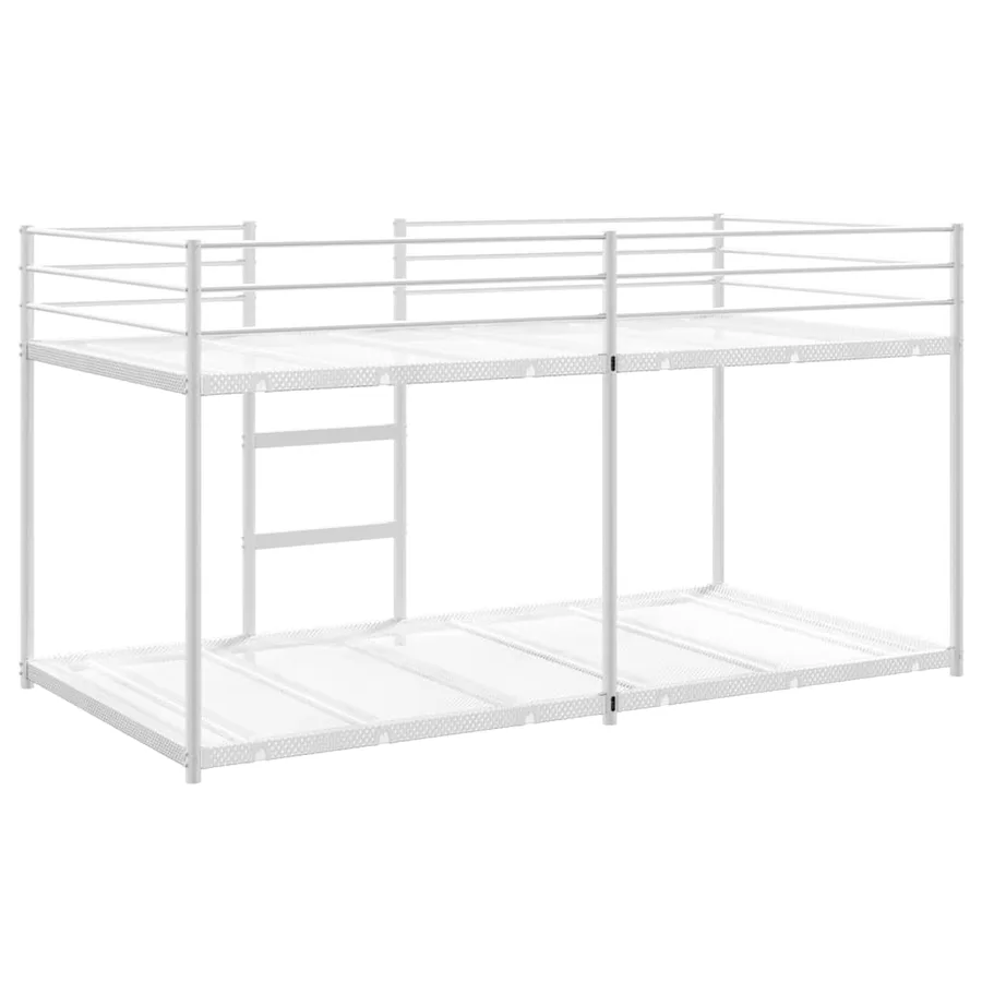 Lit superposé sans matelas blanc 80x200 cm acier - 7