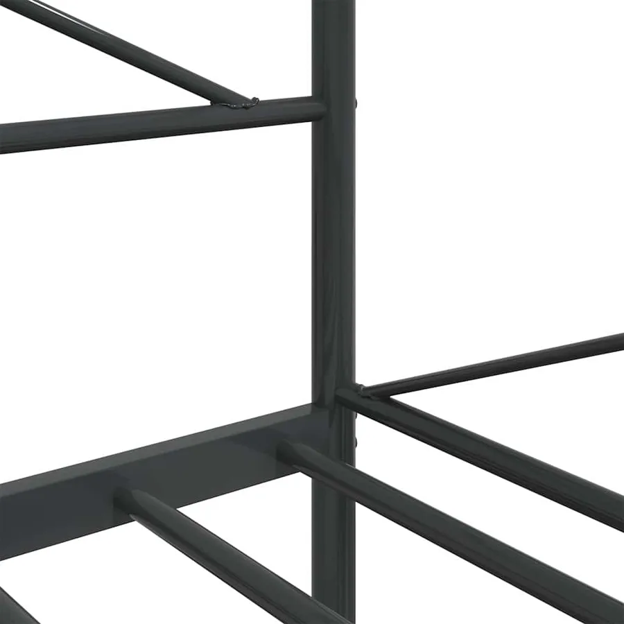 Lit de jour sans matelas noir 100x190 cm acier - 10