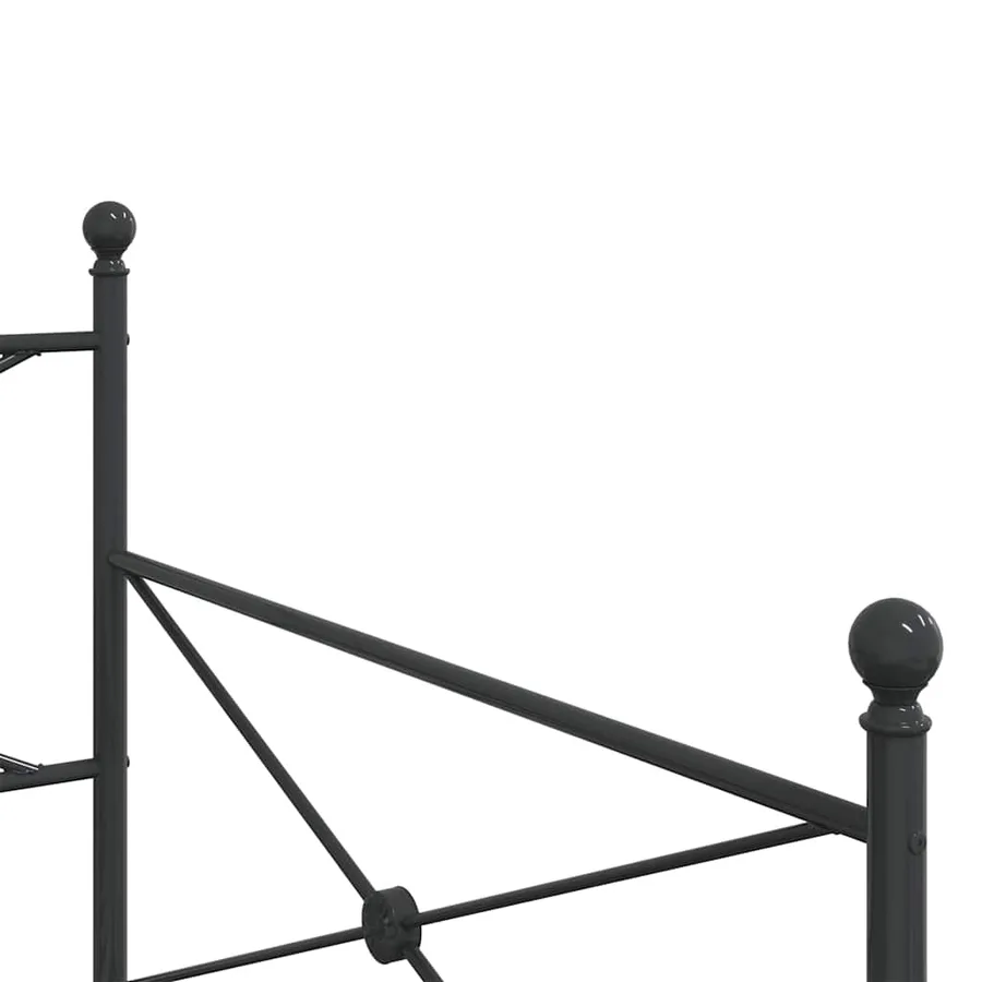 Lit de jour sans matelas noir 100x190 cm acier - 8