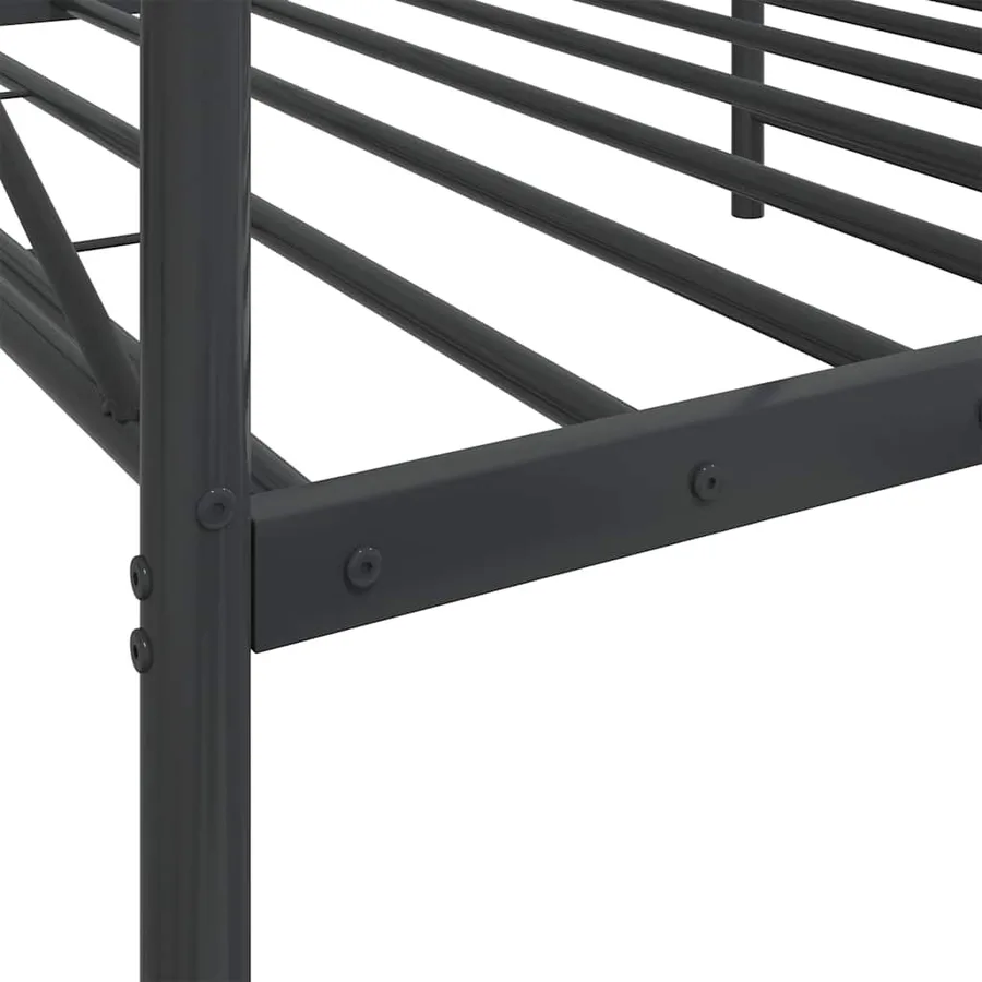 Lit de jour sans matelas noir 100x190 cm acier - 9