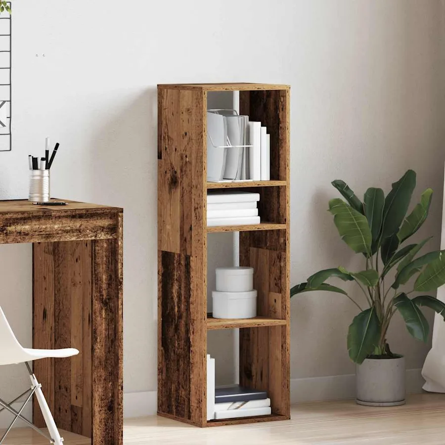 Bibliothèque vieux bois 34x31x112 cm bois d'ingénierie - 3