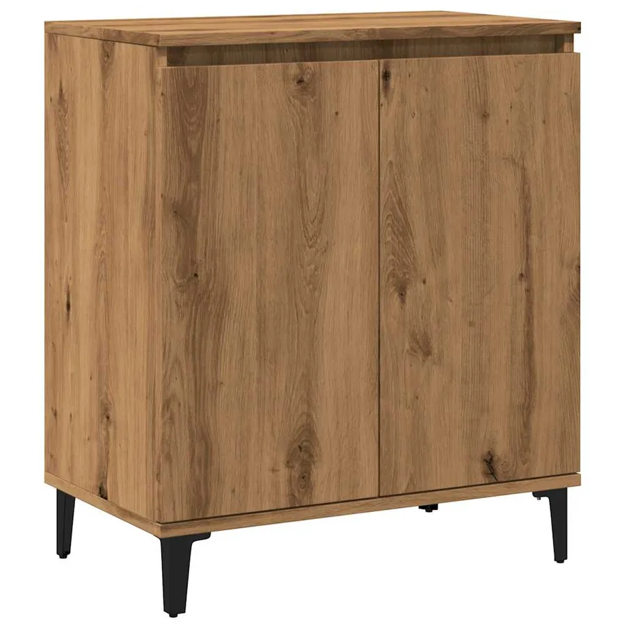 Buffet chêne artisanal 60x35x70 cm bois d'ingénierie - 2