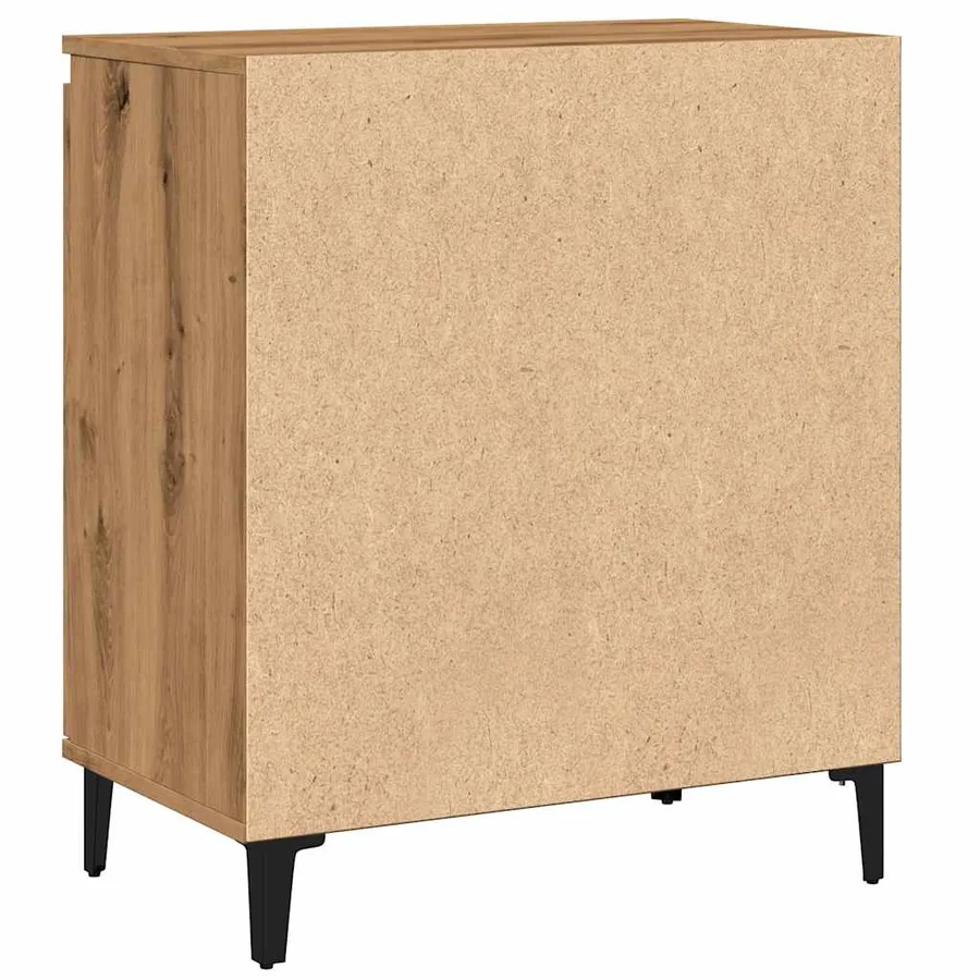 Buffet chêne artisanal 60x35x70 cm bois d'ingénierie - 6