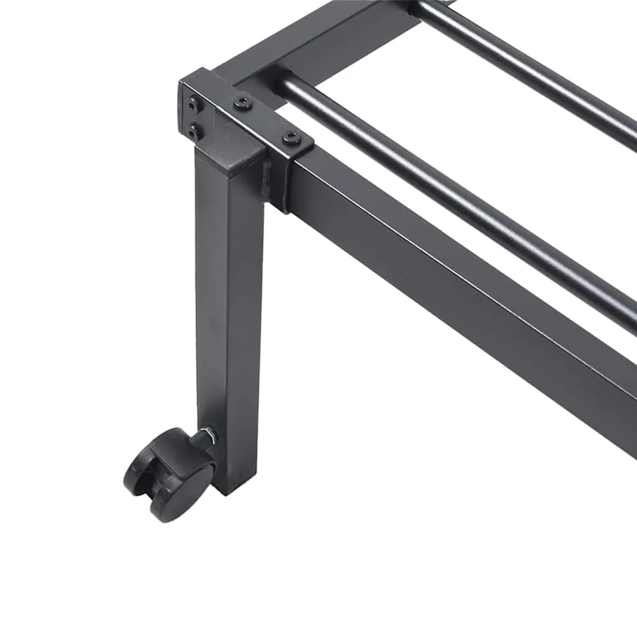 Cadre de lit sans matelas pliable noir 100x200 cm acier - 10