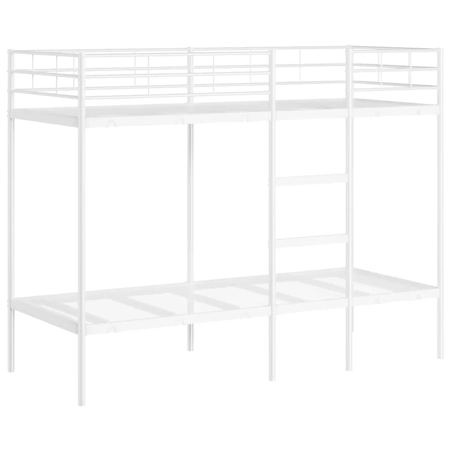 Lit superposé sans matelas blanc 80x200 cm acier - 2
