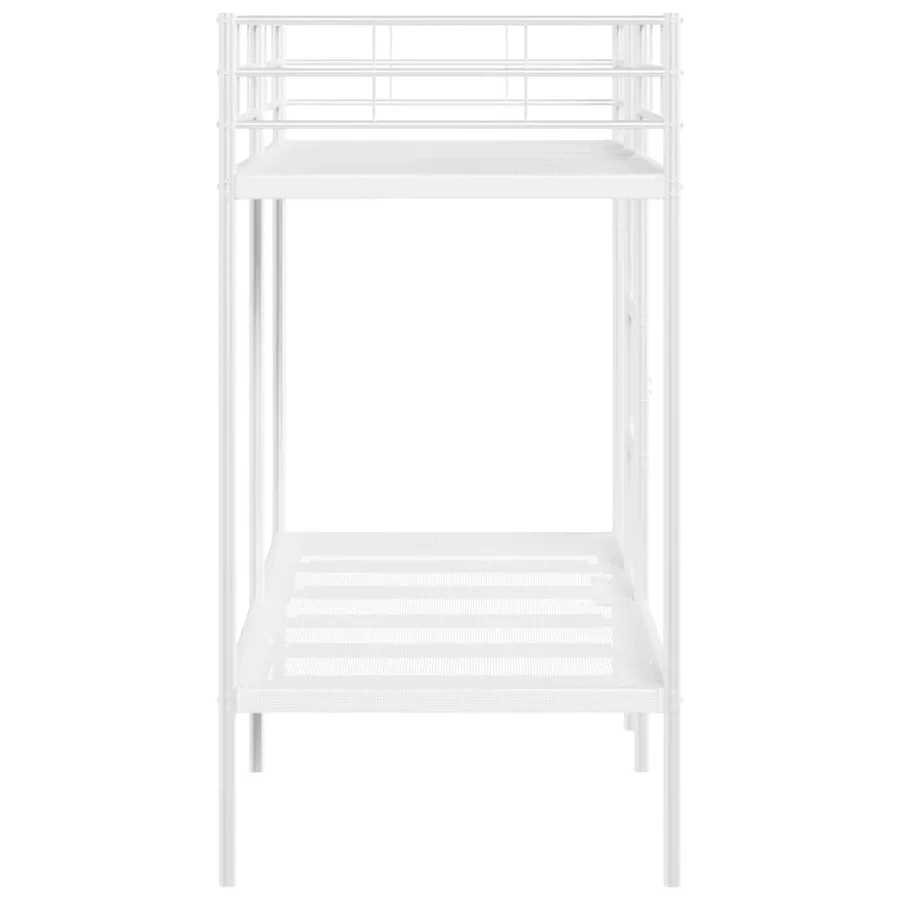 Lit superposé sans matelas blanc 80x200 cm acier - 6