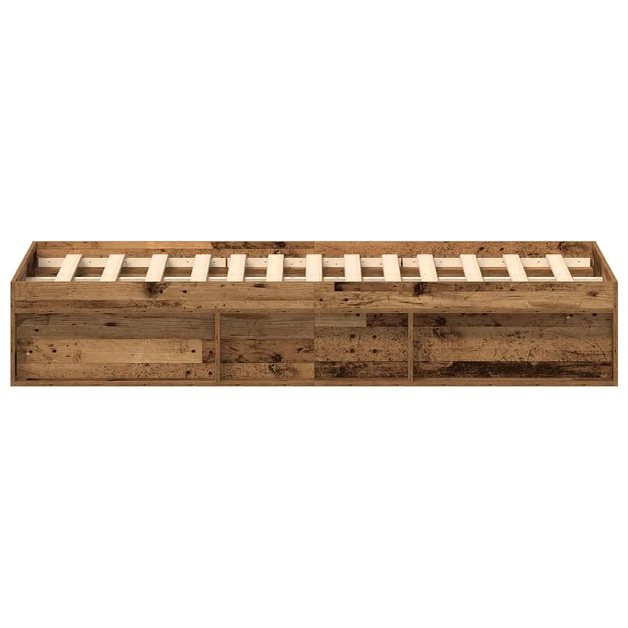 Cadre de lit sans matelas en bois ancien 150 x 200 cm bois d'ingénierie - 6