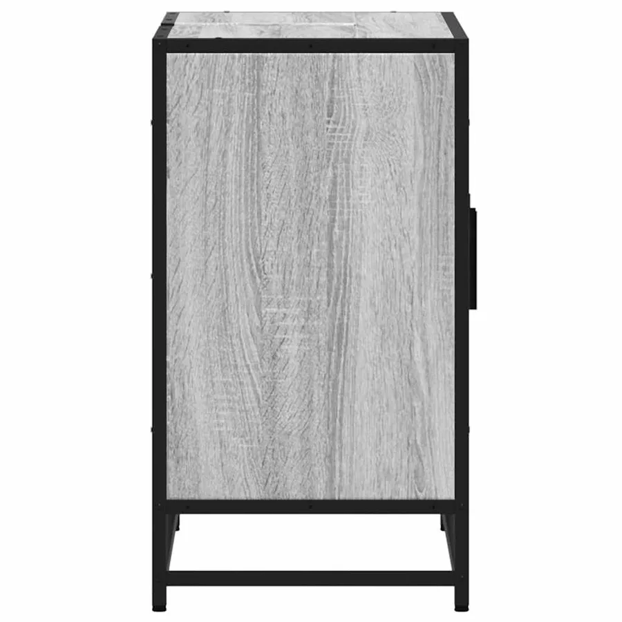 Armoire de lavabo de salle de bain sonoma gris 90x33x60 cm - 6