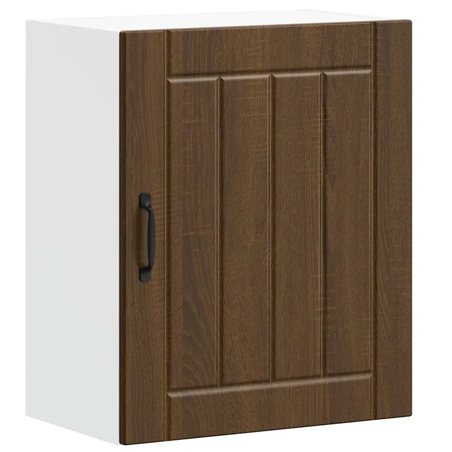 Armoires murales de cuisine 2 pcs Lucca en bois d'ingénierie chêne brun - 5