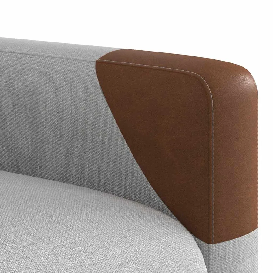 Fauteuil de massage inclinable gris nuage tissu - 10