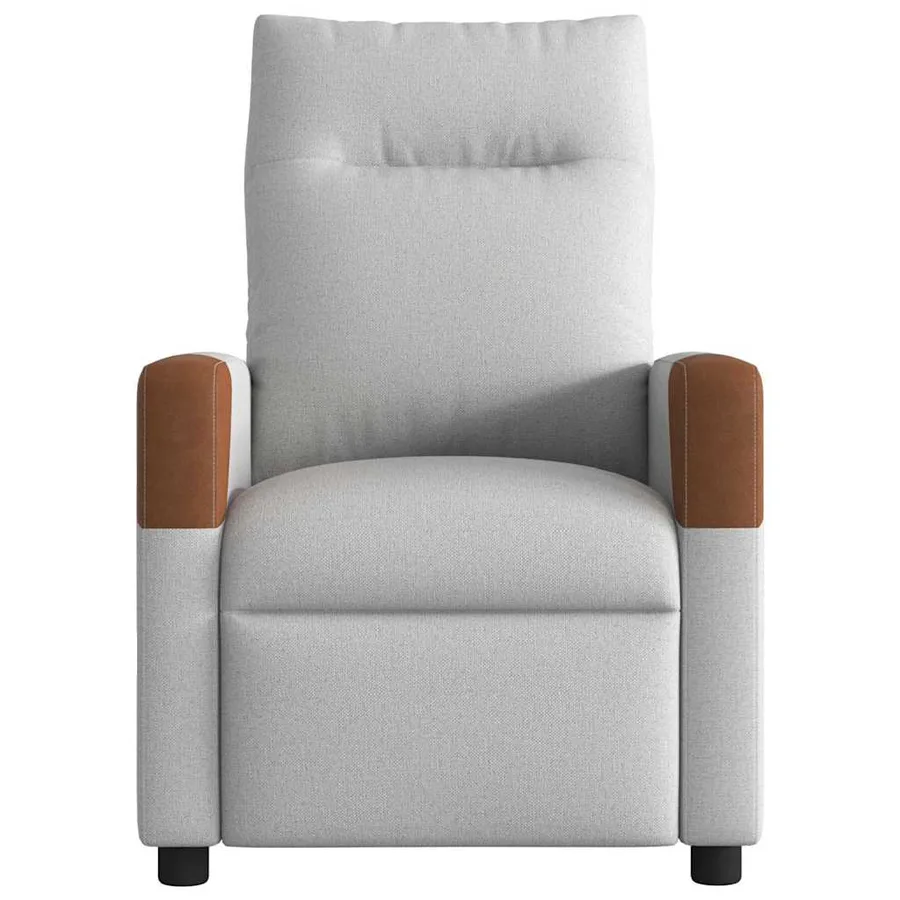 Fauteuil de massage inclinable gris nuage tissu - 3