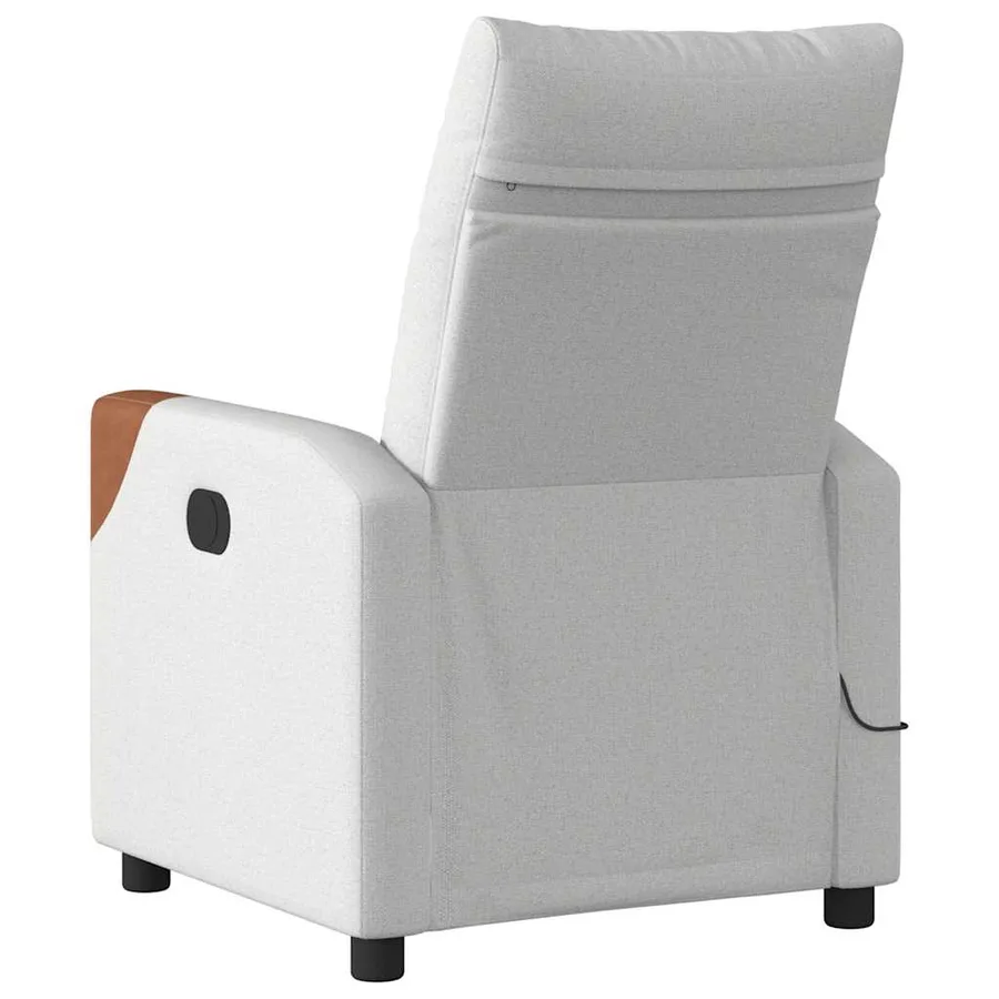 Fauteuil de massage inclinable gris nuage tissu - 5