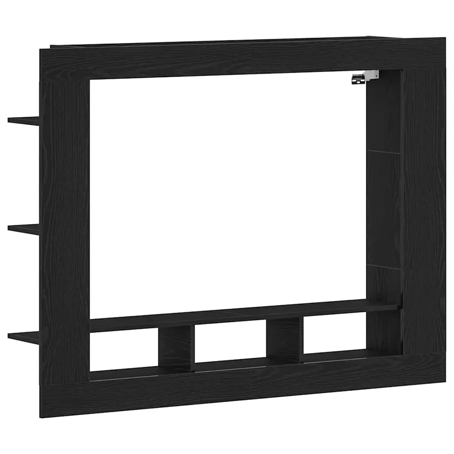 Meuble TV Chêne noir 152 x 22 x 113 cm Bois d'ingénierie - 2