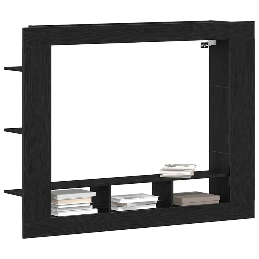 Meuble TV Chêne noir 152 x 22 x 113 cm Bois d'ingénierie - 3