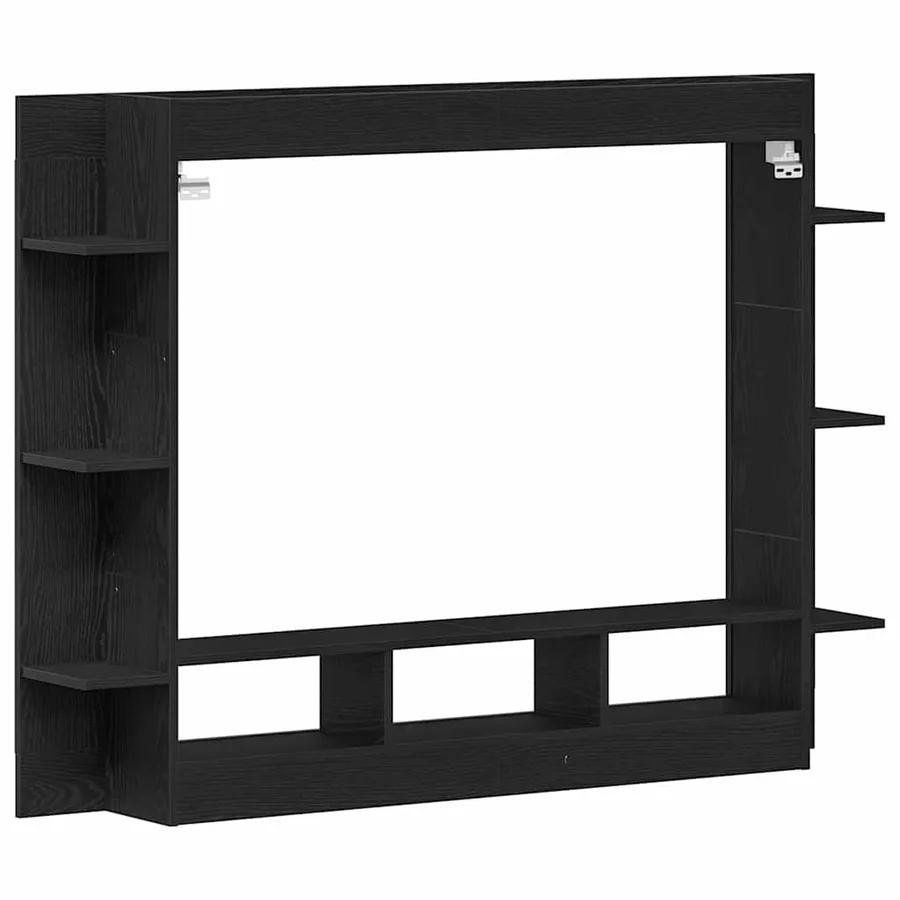 Meuble TV Chêne noir 152 x 22 x 113 cm Bois d'ingénierie - 7
