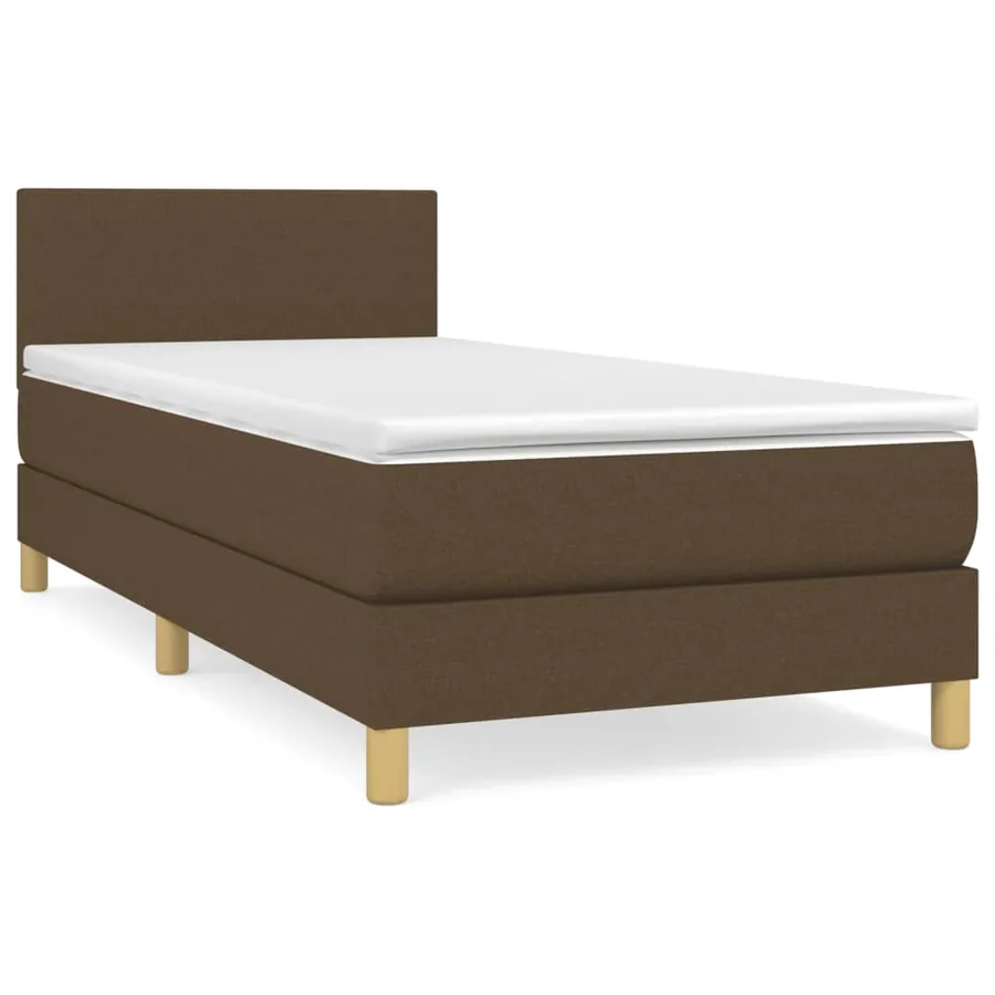Sommier à lattes de lit avec matelas Marron foncé 90x200 cm - 2
