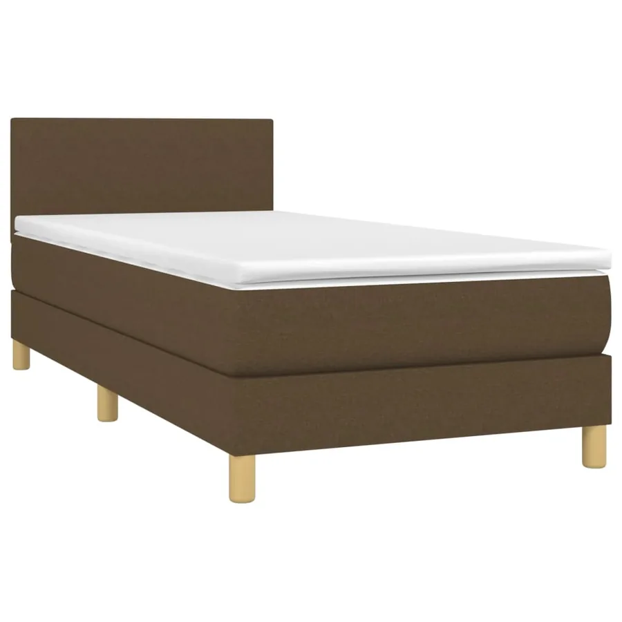 Sommier à lattes de lit avec matelas Marron foncé 90x200 cm - 3