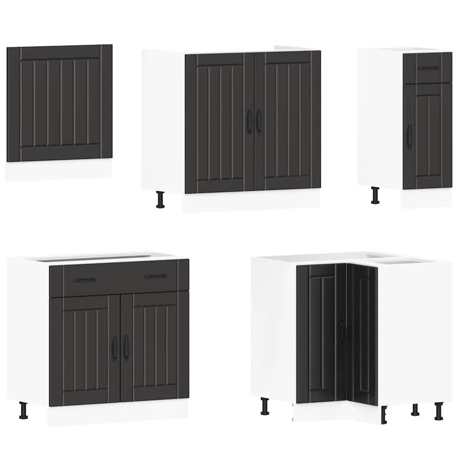 Ensemble d'armoires de cuisine 11 pcs Lucca bois d'ingénierie - 4