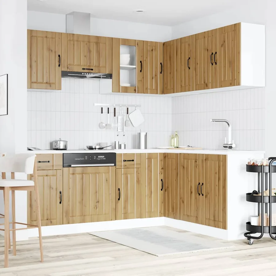 Ensemble d'armoires de cuisine 11 pcs Lucca bois d'ingénierie - 3