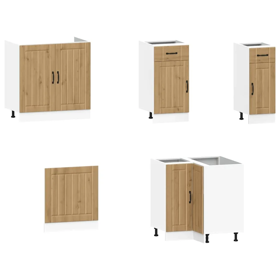 Ensemble d'armoires de cuisine 11 pcs Lucca bois d'ingénierie - 4