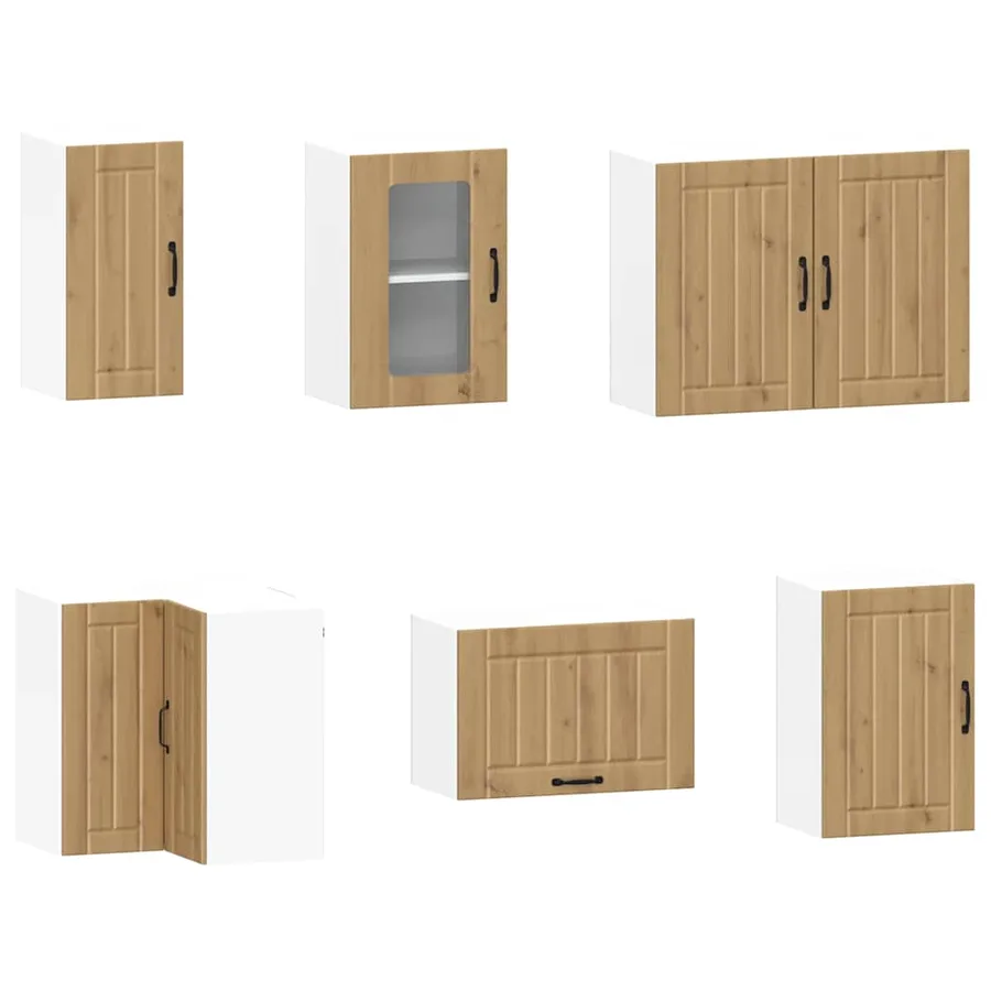 Ensemble d'armoires de cuisine 11 pcs Lucca bois d'ingénierie - 5