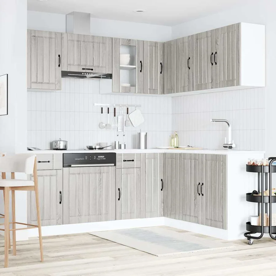 Ensemble d'armoires de cuisine 11 pcs Lucca bois d'ingénierie - 3