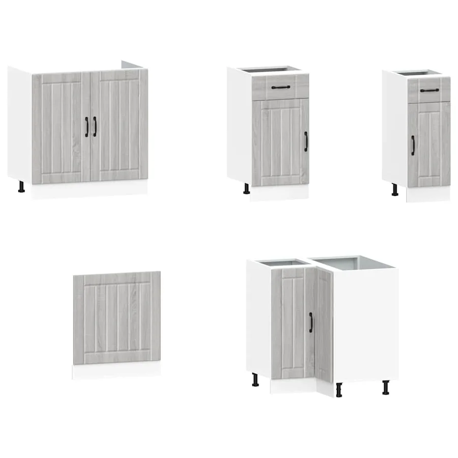 Ensemble d'armoires de cuisine 11 pcs Lucca bois d'ingénierie - 4