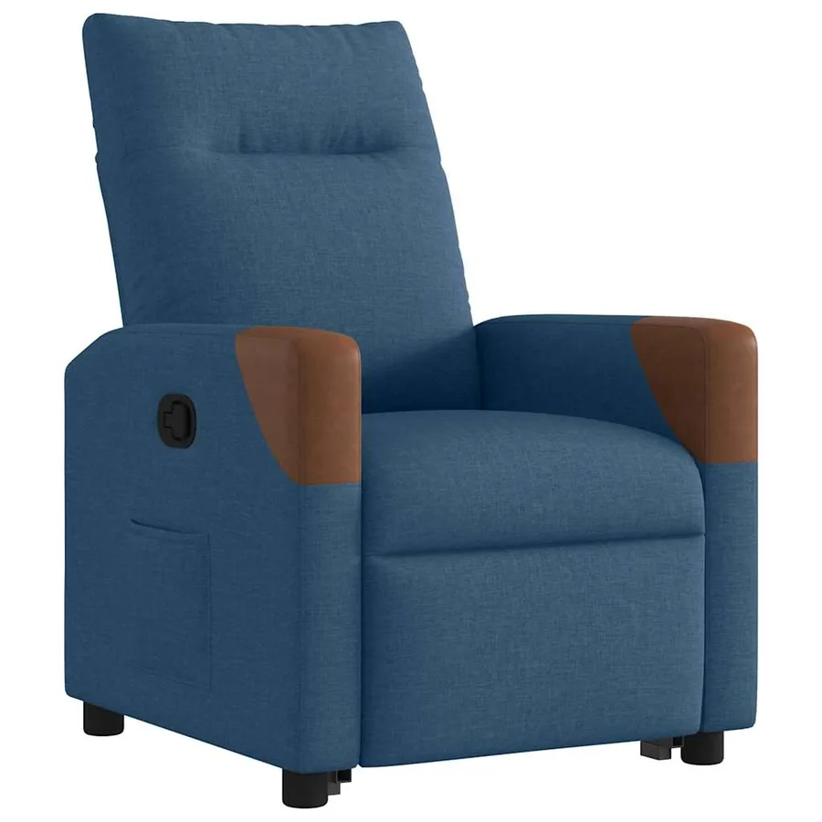 Fauteuil inclinable Bleu Tissu - 4