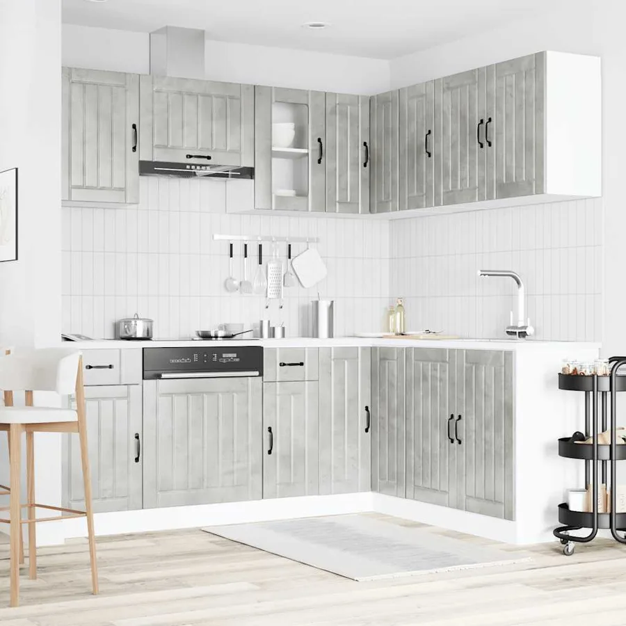 Ensemble d'armoires de cuisine 11 pcs Lucca bois d'ingénierie - 3
