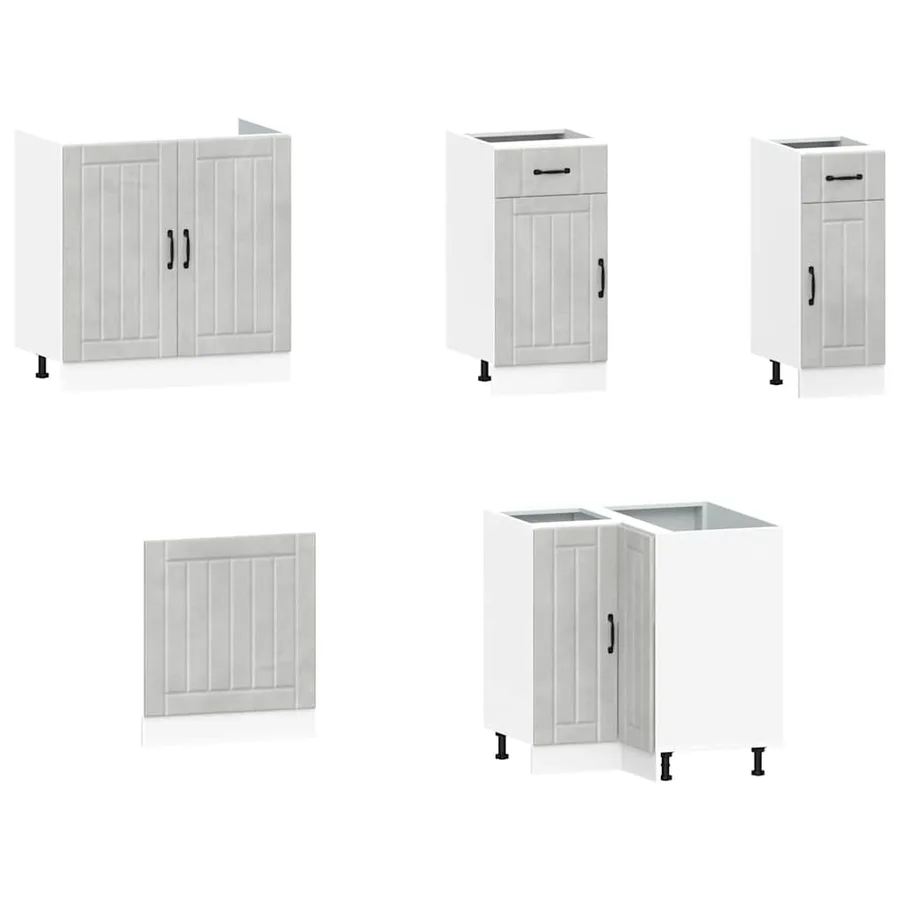 Ensemble d'armoires de cuisine 11 pcs Lucca bois d'ingénierie - 4