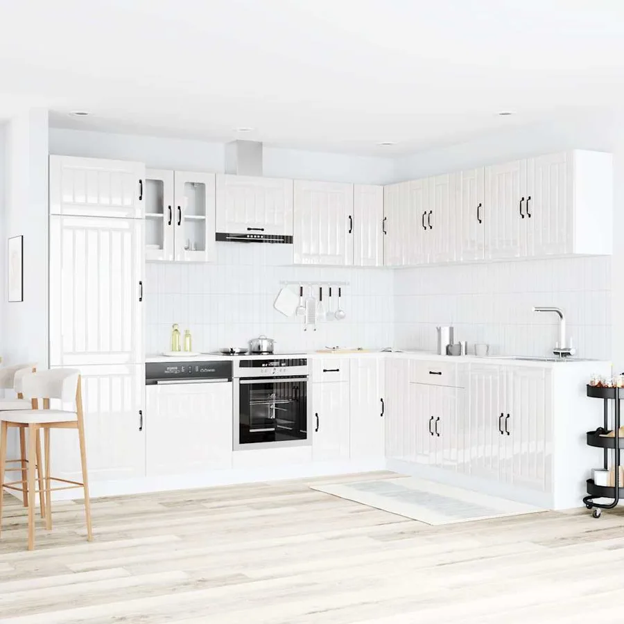 Ensemble d'armoires de cuisine 14 pcs Lucca bois d'ingénierie - 3