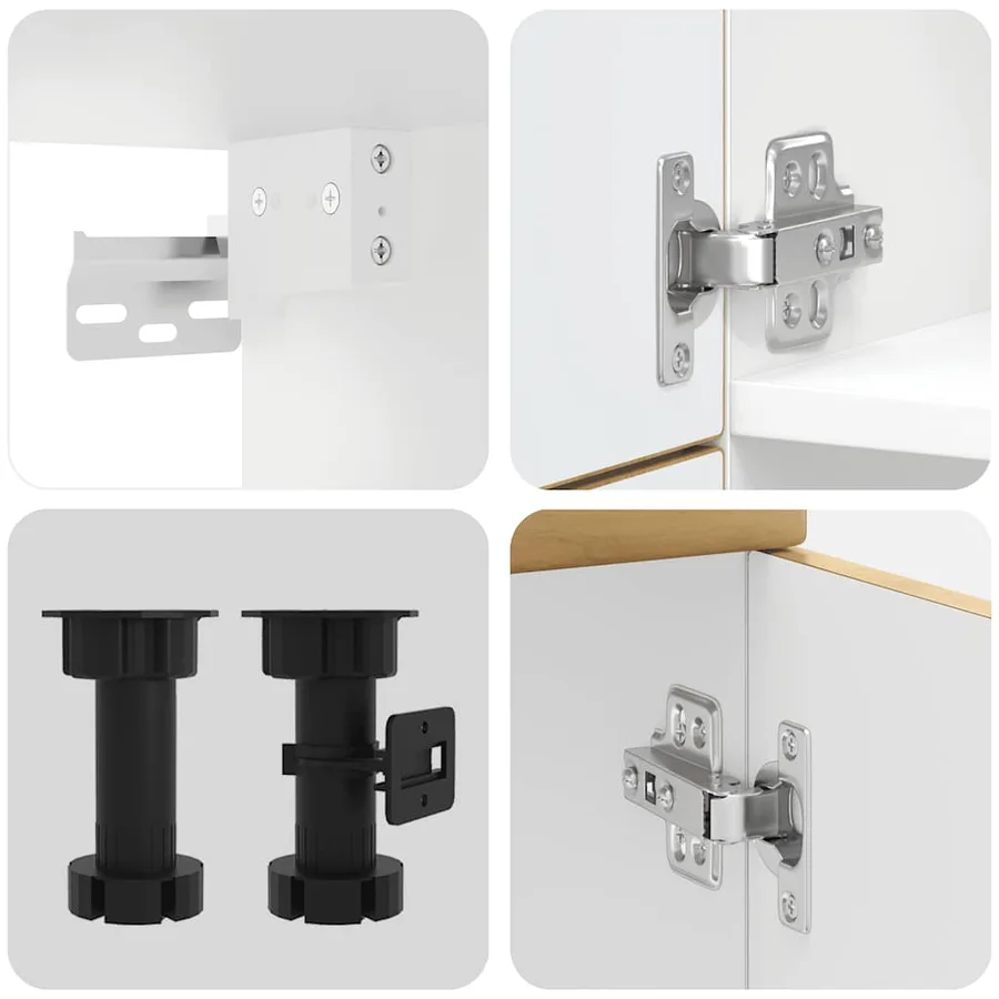 Ensemble d'armoires de cuisine 7 pcs Lucca bois d'ingénierie - 7