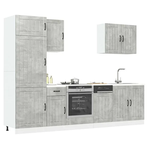 Ensemble d'armoires de cuisine 7 pcs Lucca bois d'ingénierie