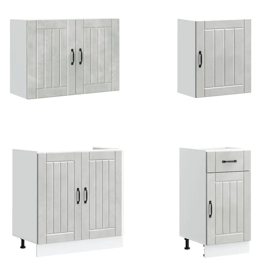 Ensemble d'armoires de cuisine 7 pcs Lucca bois d'ingénierie - 4