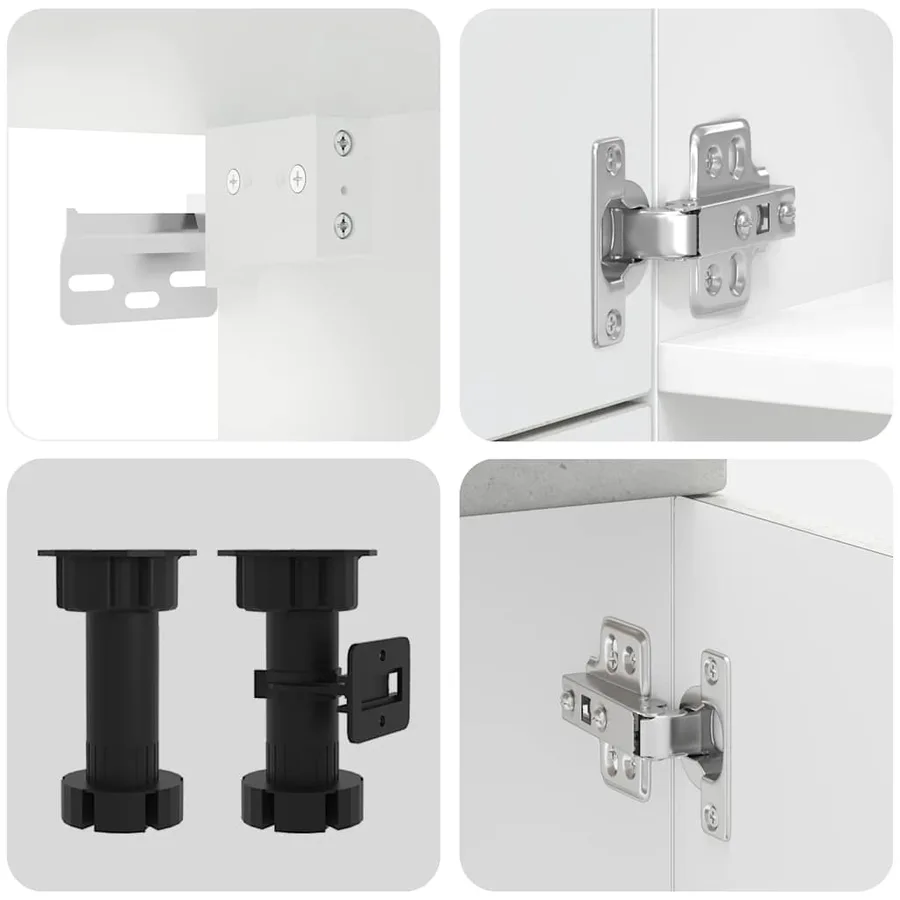 Ensemble d'armoires de cuisine 7 pcs Lucca bois d'ingénierie - 7