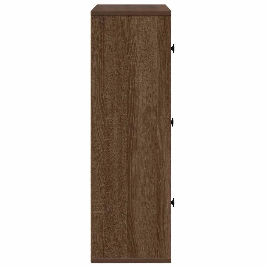 Bibliothèque chêne marron 60x24x76,5 cm bois d'ingénierie - 6