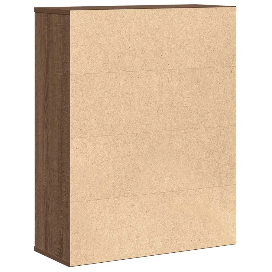 Bibliothèque chêne marron 60x24x76,5 cm bois d'ingénierie - 7